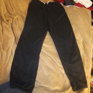 Sz 7/8 Boys Black Terry Knit Joggers